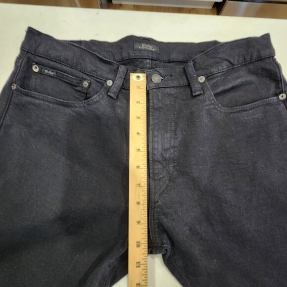 Polo Ralph Lauren Jeans Mens 33x30 Black Varick Slim Straight Stretch Denim - Picture 10 of 13